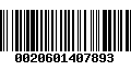 Código de Barras 0020601407893