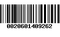 Código de Barras 0020601409262