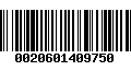 Código de Barras 0020601409750