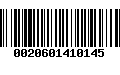 Código de Barras 0020601410145