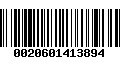 Código de Barras 0020601413894