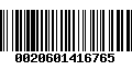 Código de Barras 0020601416765