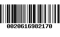 Código de Barras 0020616982170