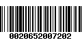 Código de Barras 0020652007202