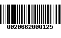 Código de Barras 0020662000125