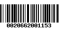 Código de Barras 0020662001153