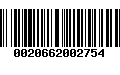 Código de Barras 0020662002754