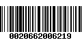 Código de Barras 0020662006219