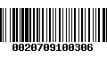 Código de Barras 0020709100306