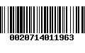 Código de Barras 0020714011963