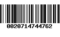 Código de Barras 0020714744762