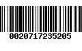 Código de Barras 0020717235205