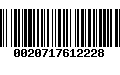 Código de Barras 0020717612228