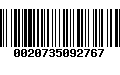 Código de Barras 0020735092767