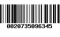 Código de Barras 0020735096345