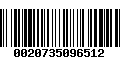 Código de Barras 0020735096512