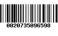 Código de Barras 0020735096598