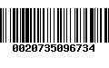 Código de Barras 0020735096734