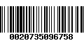 Código de Barras 0020735096758