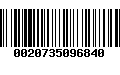 Código de Barras 0020735096840