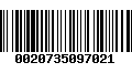 Código de Barras 0020735097021