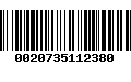 Código de Barras 0020735112380