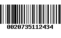 Código de Barras 0020735112434