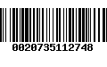 Código de Barras 0020735112748