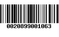 Código de Barras 0020899001063