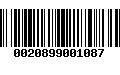 Código de Barras 0020899001087