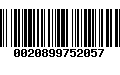 Código de Barras 0020899752057