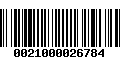 Código de Barras 0021000026784