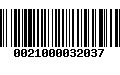 Código de Barras 0021000032037