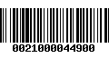 Código de Barras 0021000044900