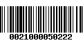 Código de Barras 0021000050222