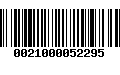 Código de Barras 0021000052295