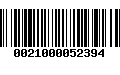 Código de Barras 0021000052394