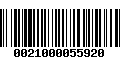 Código de Barras 0021000055920