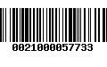 Código de Barras 0021000057733