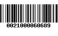 Código de Barras 0021000060689