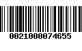 Código de Barras 0021000074655