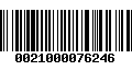 Código de Barras 0021000076246