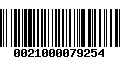 Código de Barras 0021000079254