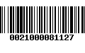 Código de Barras 0021000081127