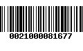 Código de Barras 0021000081677