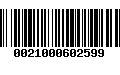 Código de Barras 0021000602599