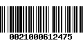 Código de Barras 0021000612475