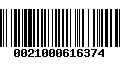 Código de Barras 0021000616374