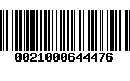 Código de Barras 0021000644476