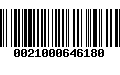 Código de Barras 0021000646180